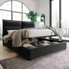 MODFU Letto imbottito 140x200cm Letto funzionale idraulico Anteprima dell’immagine prodotto 5