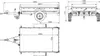 Technical drawings of a trailer with dimensions. Produktbild-Vorschau