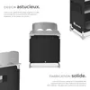 Cuisine de camping en aluminium 76 x 53,5 x 107 cm - noir Voir les images du produit 3