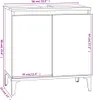 vidaXL Meuble sous-lavabo chêne fumé 58x33x60 cm bois Voir les images du produit 10