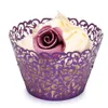 50pcs Laser Cut Lace Design Cupcake Wrappers, Buntes Papier Produktbild-Vorschau 3