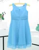 Mädchen Sommer Kleid Gr. 116 Cm Chiffon Ärmellos Partykleid Produktbild-Vorschau 5