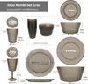23dílná sada kempingového nádobí ToGo šedé plastové talíře Náhled obrázku produktu 6