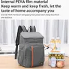 Rucksack Kühltasche Grau, Isolierte Doppeltasche für Produktbild-Vorschau 3