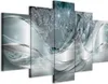 Vlies Leinwandbild - Sparkling Dandelions (5 Parts) Blue Produktbild-Vorschau 1