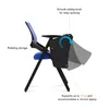 1x Klappstuhl Konferenzstuhl mit Schreibtafel,Ergonomischer Produktbild-Vorschau 6