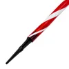 Close-up of the tip of a candy cane-striped LED light. Voir les images du produit