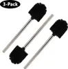 3er Set Toilettenbürste, Schwarz Bürstenkopf mit Edelstahl Produktbild-Vorschau 1