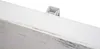 A close-up view of a white wooden shelf with a metal bracket attached. Produktbild-Vorschau
