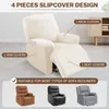 Relaxsessel Sesselbezug Stretch Samt Liegestuhlbezug mit Produktbild-Vorschau 3