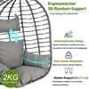 Sekey Hängesessel mit Gestell Hängekorb Sessel Rattan Produktbild-Vorschau 4