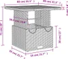 vidaXL Gartentisch Schwarz 80x80x71 cm Poly Rattan und Produktbild-Vorschau 8