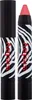 Two identical lipsticks with zebra print packaging are shown side-by-side against a white background. One lipstick has its cap on, while the other has its cap removed, revealing the pink lipstick tip. Produktbild-Vorschau