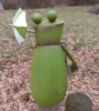 Zaunfigur Zaunhocker Frosch mit Schirm u. Schild Willkommen Produktbild-Vorschau 2