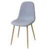 A single gray upholstered chair with wooden legs, isolated on a white background. Náhľad obrázku produktu