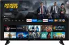A JVC television displaying a streaming service interface with movie and TV show posters. Produktbild-Vorschau