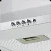 A close-up view of the control panel of a range hood, showing buttons and symbols. Anteprima dell’immagine prodotto