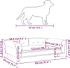 Letto per cani in velluto grigio chiaro 95x55x30 cm Anteprima dell’immagine prodotto 7