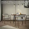 ML-Design Esszimmerstühle 4er Set mit Armlehne Küchenstühle Produktbild-Vorschau 4
