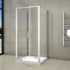 U-kabine 80x185cm Drehtür mit 80x80x185cm Seitenwand 5mm Produktbild-Vorschau 2