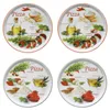 zestaw 4 talerzy do pizzy Napoli Green & Red Ø 32 cm talerz Podgląd zdjęcia produktu 1