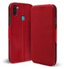 A red flip case for a smartphone is shown from two angles against a white background. Produktbild-Vorschau