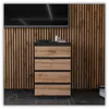 STIV Möbel | Commode à 4 tiroirs | noir mat / chêne Wotan | Voir les images du produit 7
