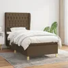 Boxspringbett mit Matratze Dunkelbraun 90x200 cm Stoff Produktbild-Vorschau 2