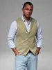 Ombre Clothing Pánská společenská vesta Ualesih olivová XL Náhled obrázku produktu 1