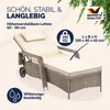 CASARIA® Sonnenliege mit Rollen 7cm Auflage Extra Breit Produktbild-Vorschau 2
