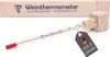 Weinthermometer Glas in Holzbox für Sekt Wein Weinglas Produktbild-Vorschau 1