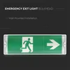 A promotional image for an emergency exit light, showing the product with text overlays. Produktbild-Vorschau