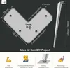 Diagram of a corner bracket with accompanying marketing icons. Náhľad obrázku produktu