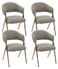 Set van vier vintage-eetkamerstoelen, met ergonomische Productafbeelding-voorbeeld 1