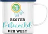 Trendation - Bester Patenonkel Der Welt Emaille Tasse Produktbild-Vorschau 1