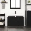 vidaXL Mobiletto con cassetti look rovere nero Anteprima dell’immagine prodotto 3