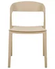 A single beige plastic chair is shown from the front against a white background. Produktbild-Vorschau