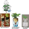 A collage of images showing different DIY self-watering systems for plants, including illustrations and photographs. Produktbild-Vorschau
