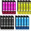 A collection of printer ink cartridges arranged in rows. Produktbild-Vorschau