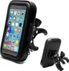 A black smartphone holder with a mount for a bicycle handlebar, shown against a white background. Voir les images du produit