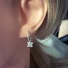 Creolen Ohrringe 925 Sterling Silber Blume mit Kristallen Produktbild-Vorschau 2