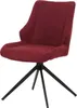 A single burgundy dining chair with a swivel base. Anteprima dell’immagine prodotto