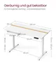 VASAGLE Höhenverstellbarer Schreibtisch elektrisch, mit Produktbild-Vorschau 6