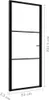 vidaXL Innentür ESG Glas und Aluminium 93x201,5 cm Schwarz Produktbild-Vorschau 6