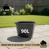 5 seaux de mortier BigDean, 90 litres, noirs, en plastique, Voir les images du produit 2