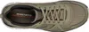 A top-down view of a single olive and black Skechers sneaker. Produktbild-Vorschau