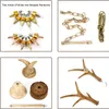 A collage of images showing components for a chandelier, including light bulbs, a chain, decorative elements, and antlers. Náhled obrázku produktu