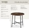 Table de salle à manger industrielle Ronde Ennis 80x76cm - Voir les images du produit 6