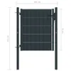 vidaXL Gartentor aus PVC und Stahl 100 x 81 cm Anthrazit Produktbild-Vorschau 3