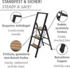 Diagram showing features of a step ladder with labels in German and English. Anteprima dell’immagine prodotto